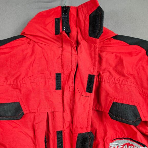 Stearns Jacket Mens M Multi-Guard Rain Parka Coat Red Nylon 8864 Dry Wear - Picture 8 of 13